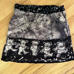 Cute Grateful Dead Dancing Bears mini skirt